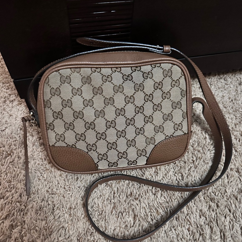 Authentic Gucci Bree Brown Crossbody Bag